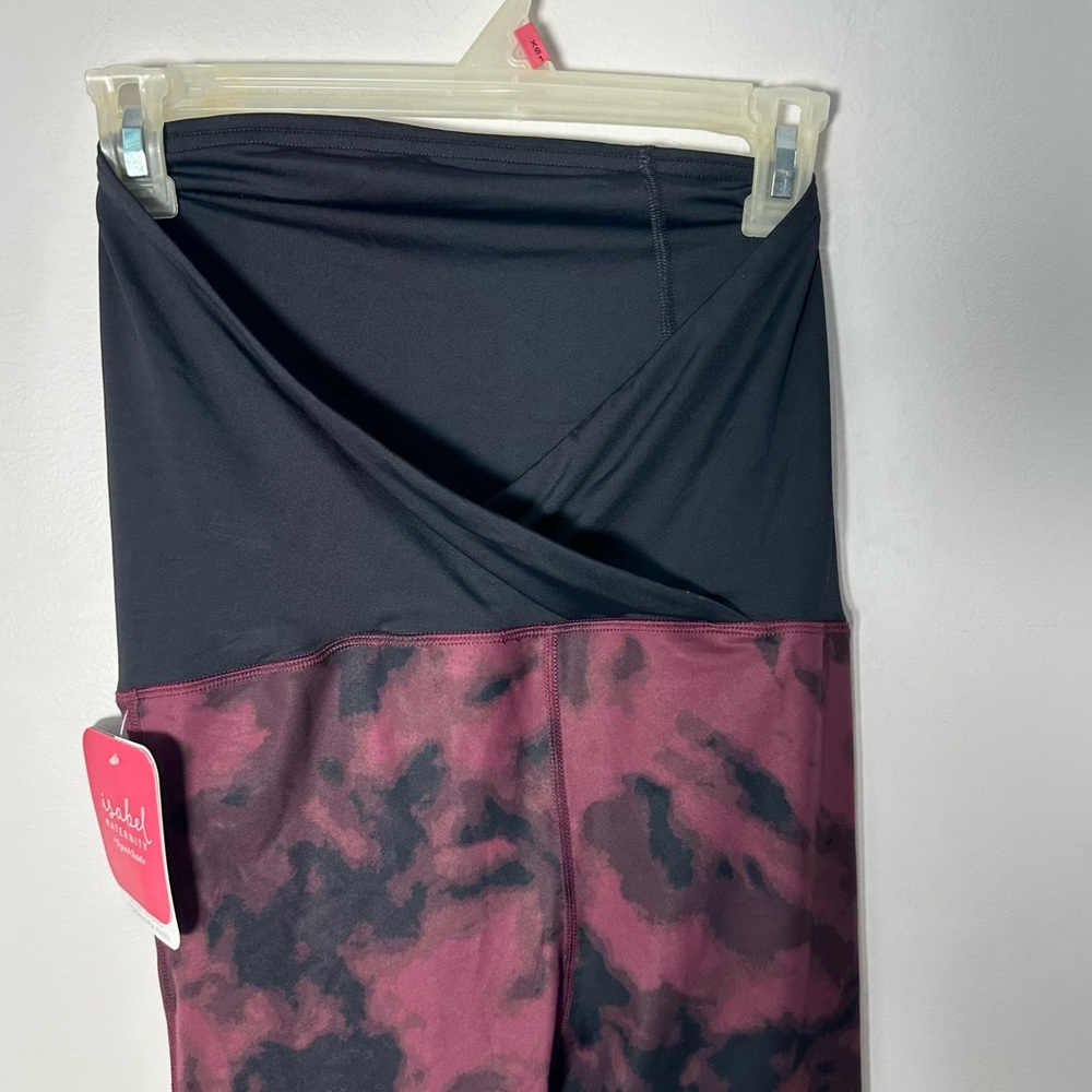 NWT New Womens Isabel Maternity Pants Leggings Ingrid & Isabel S Small Purple